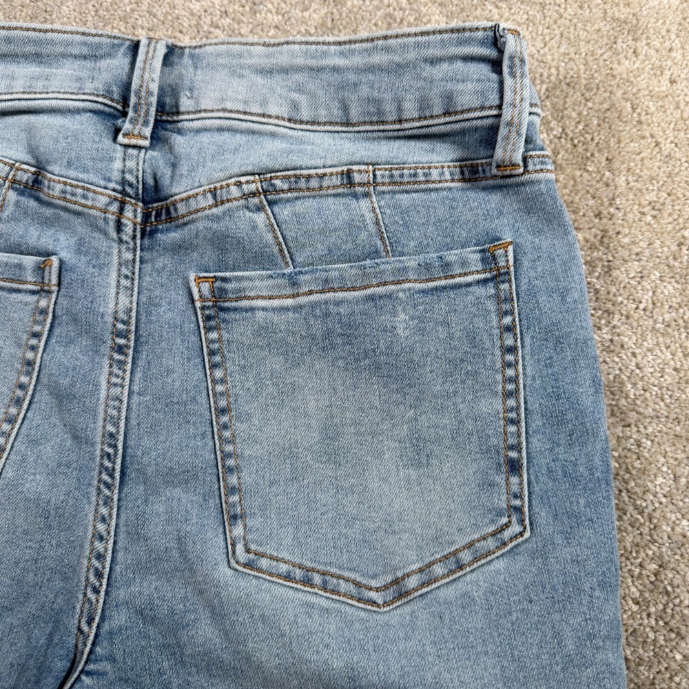 Everflex Slim Bootcut Jeans Women 8 (FITS 28x30) Blue High Rise Stretch READ - Picture 4 of 13
